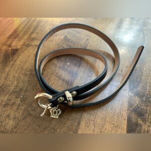 Closet Black Belt 10 with crown faux gold charms